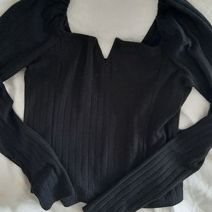Notch Neck Long Sleeve